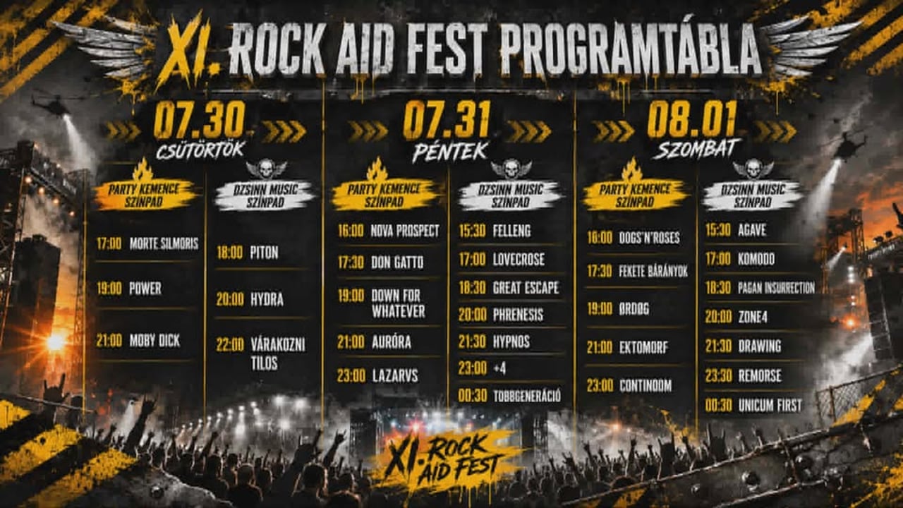 ★XI.Rock Aid Fest★Segélykoncert Vilikéért!★2026