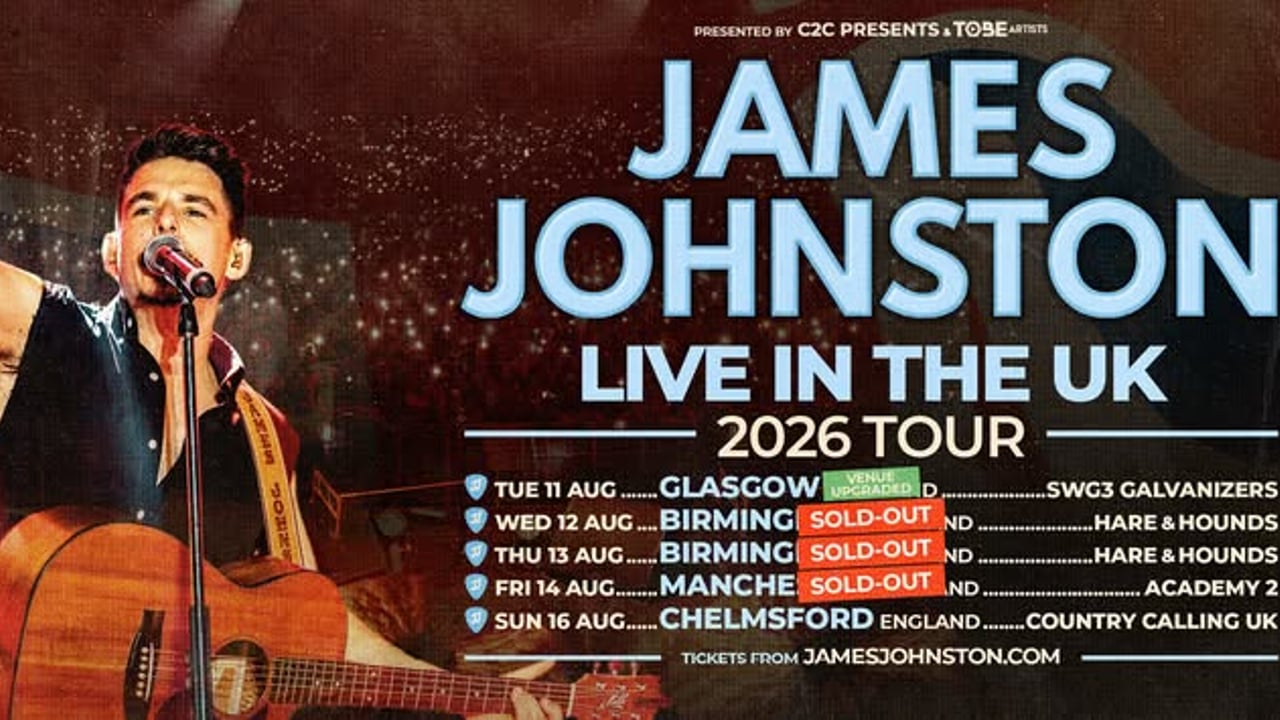 JAMES JOHNSTON | LIVE IN THE UK 2026 TOUR | GLASGOW (UPGRADED VENUE) - SOLD OUT