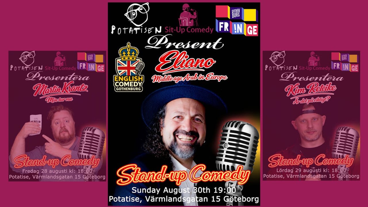 Stand-up Eliano Middle Age Arab in Europe