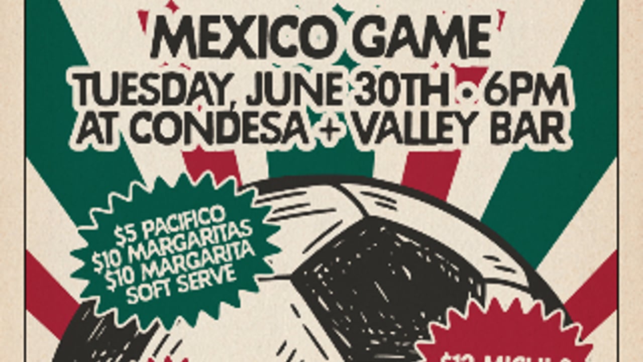 OPEN AT 5! WORLD CUP WATCH PARTY / MEXICO GAME AT VALLEY BAR!