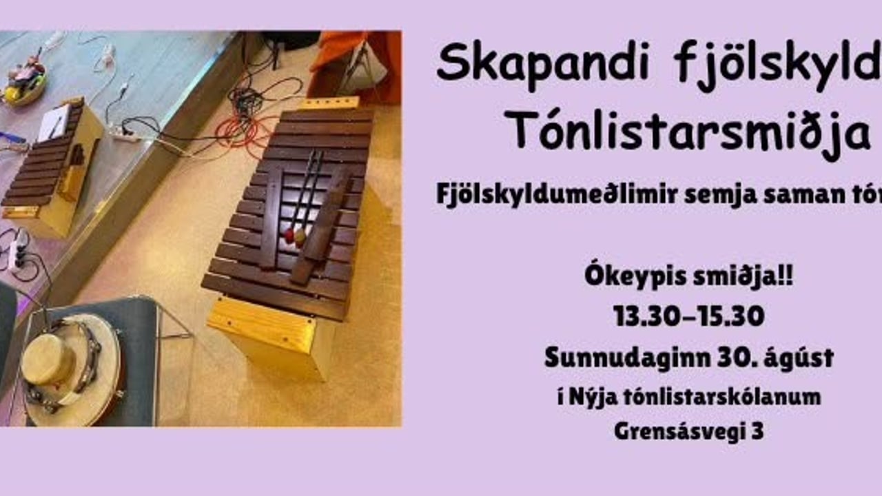 Skapandi fjölskyldu tónlistarmiðja