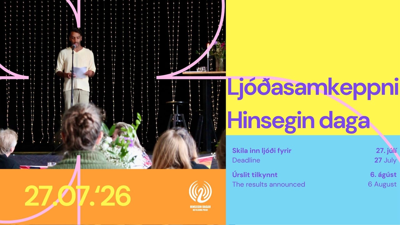 Ljóðasamkeppni Hinsegin daga 2026 // Reykjavík Pride 2026 Poetry Competition