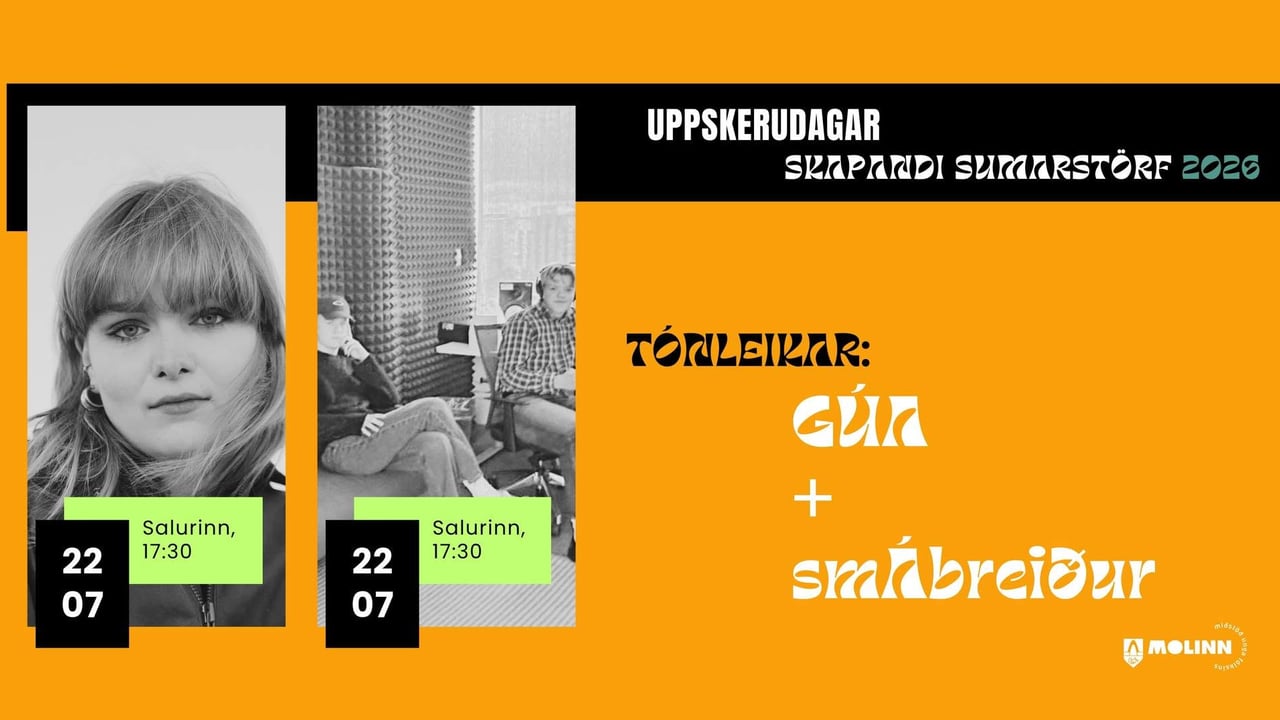 Uppskerudagar Skapandi sumarstarfa 2026: SmÁbreiður x GÚA