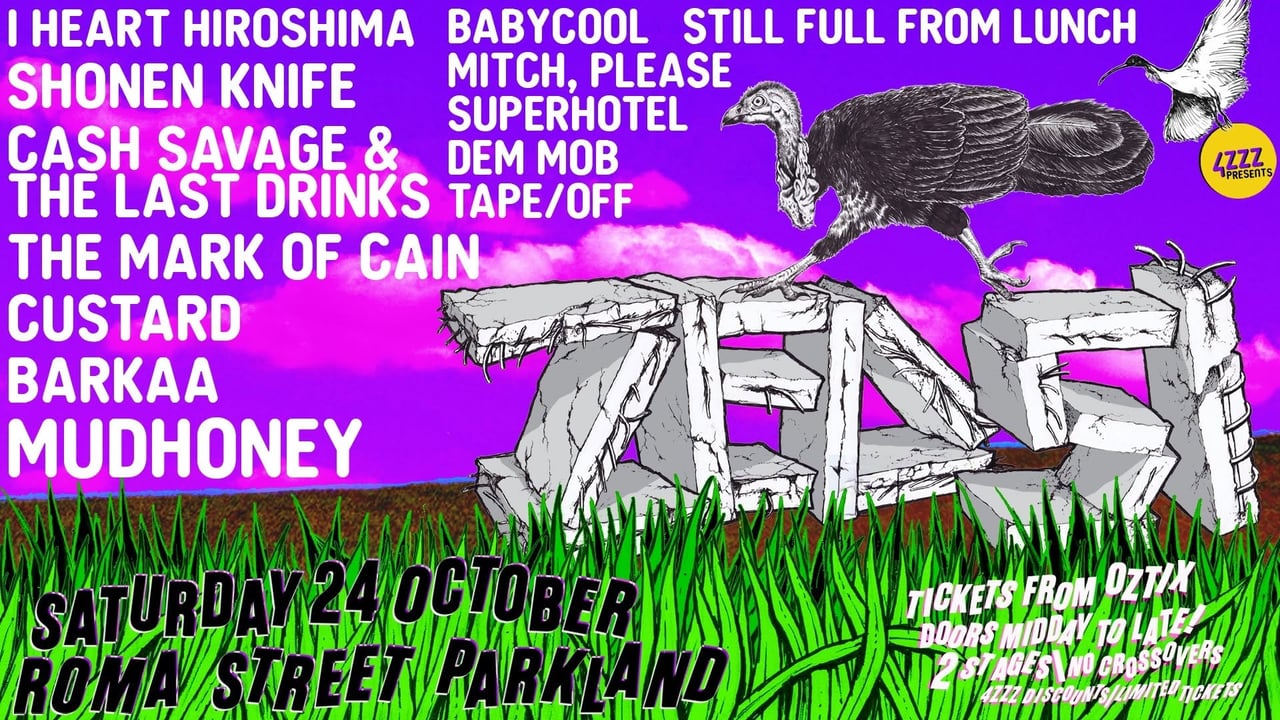 ZED51 >>  51 years of 4ZZZ radio SAT 24 OCT ROMA ST PARKLANDS Brisbane