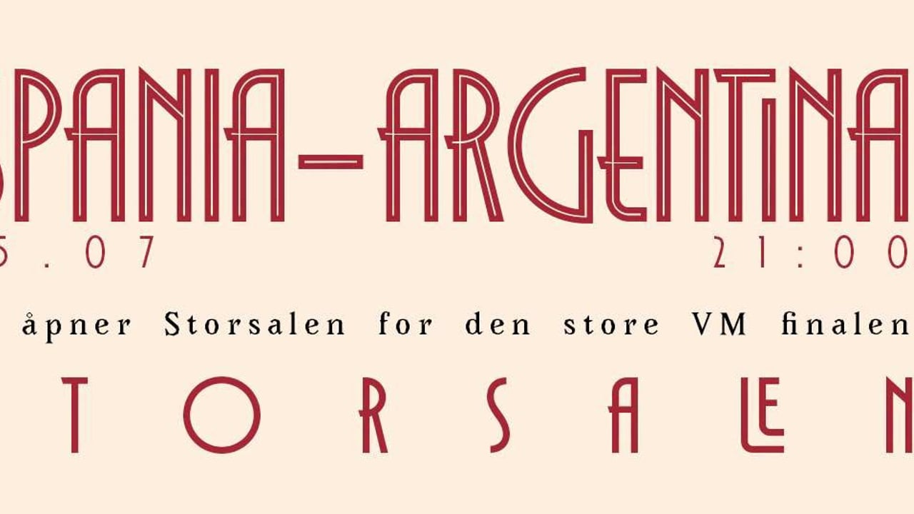 Fotball-VM: Finale // Spania-Argentina // STORSALEN