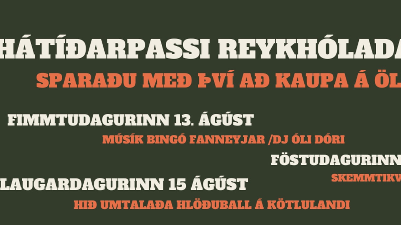 Reykhóladagar | hátíðarpassi / festival pass
