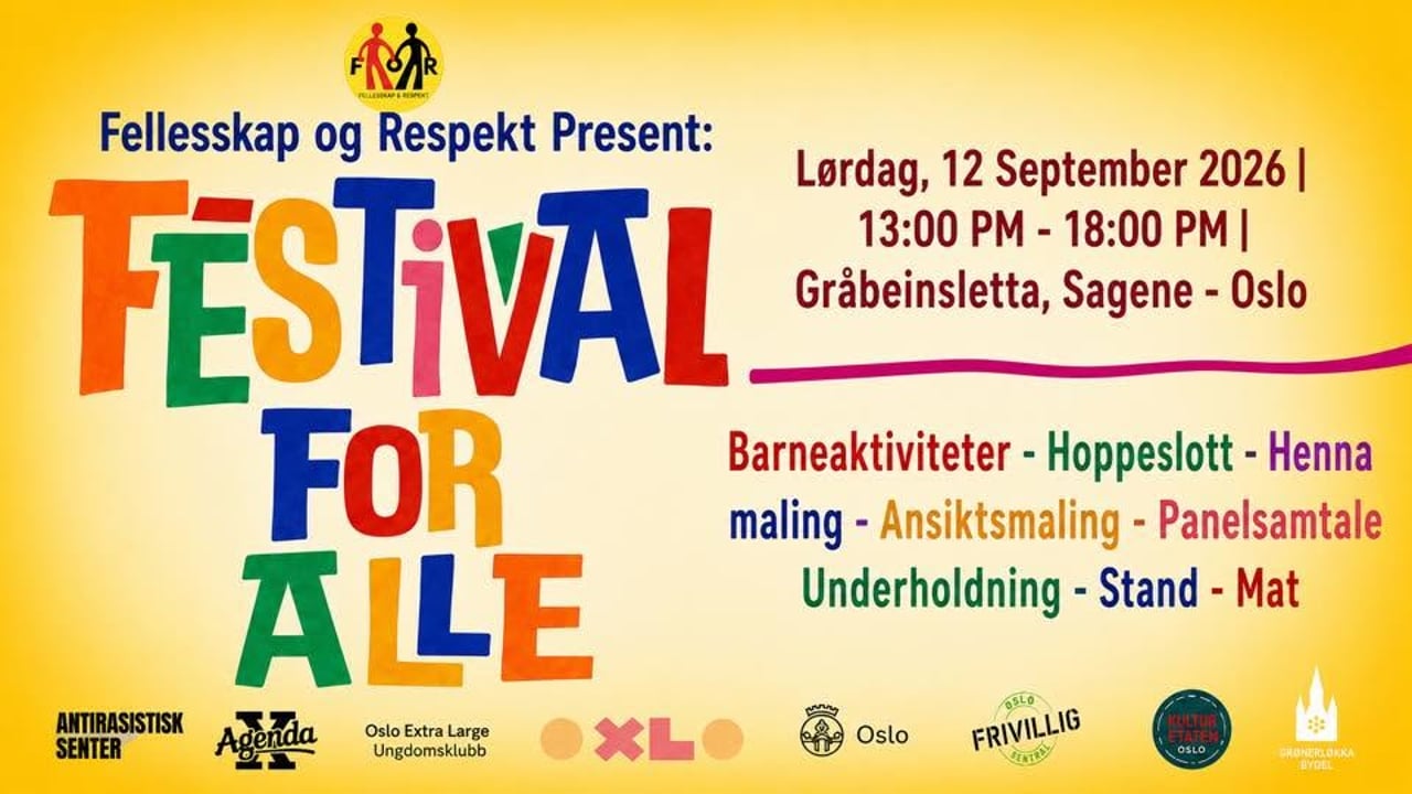 Festival for alle 2026 - mot rasisme, for solidaritet