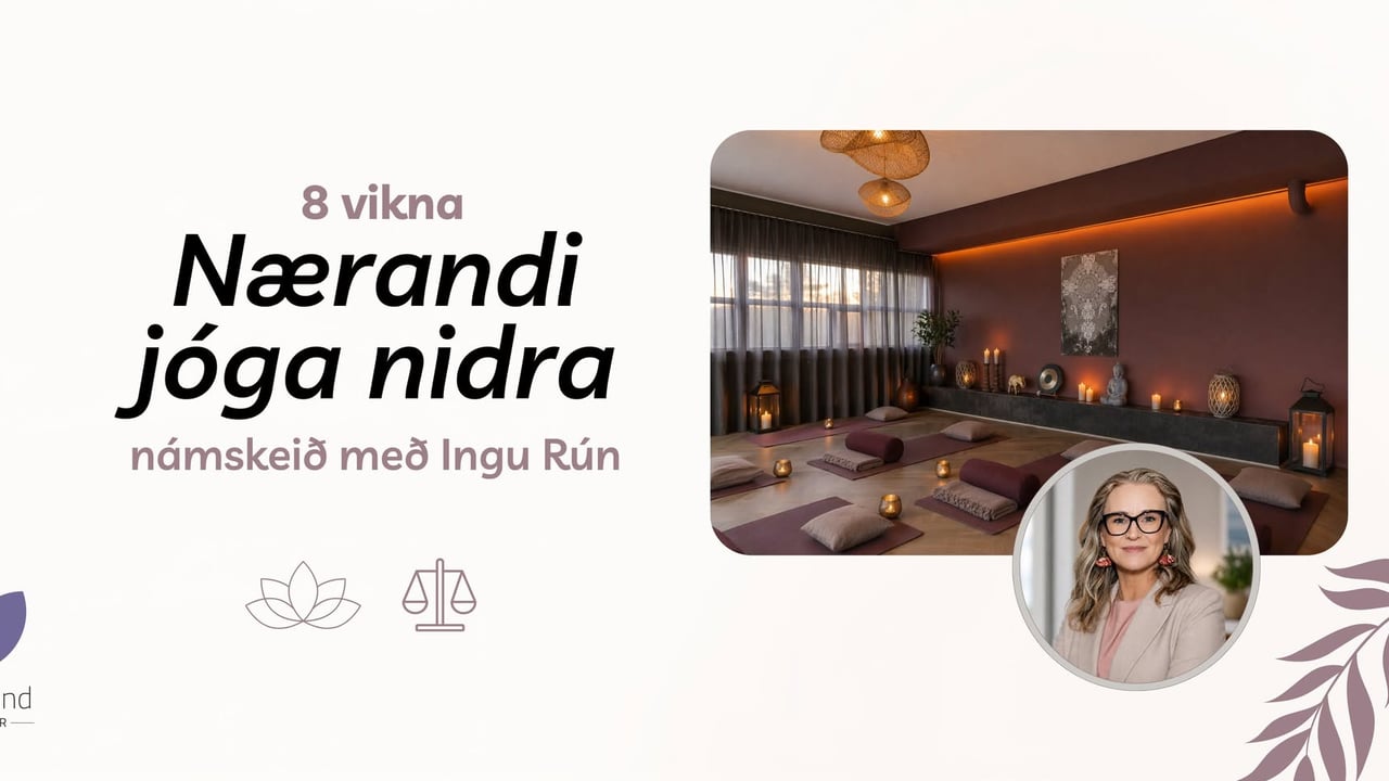 Nærandi jóga nidra námskeið/tímar