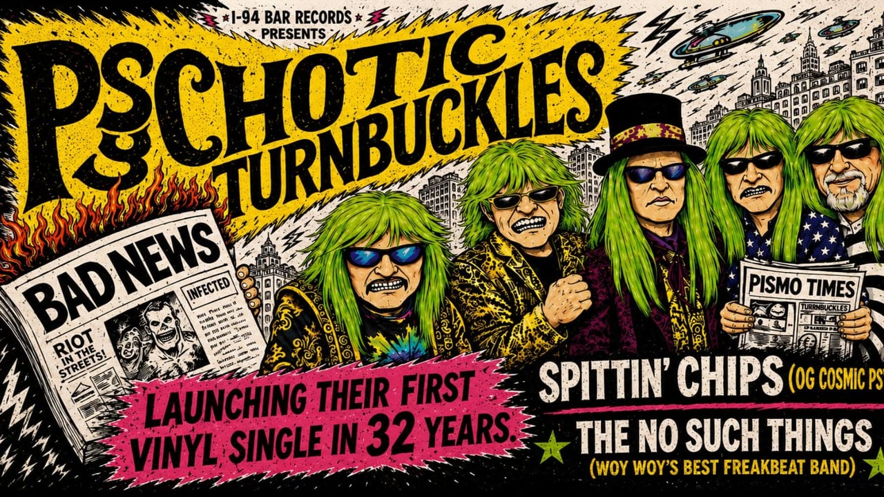Psychotic Turnbuckles Vinyl Single Launch with Spittin' Chips and The No Such Things