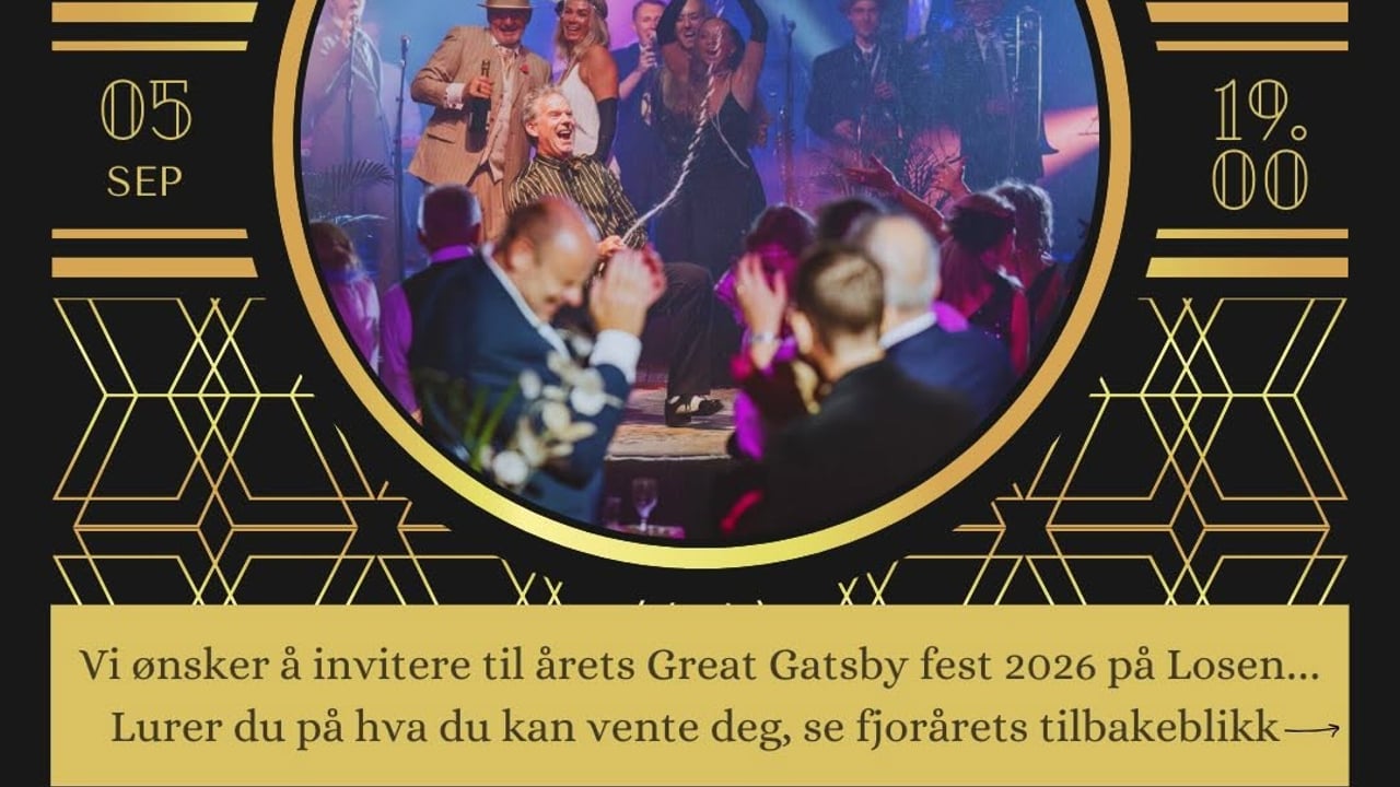 Gatsby Party // Losen lørdag 5. september