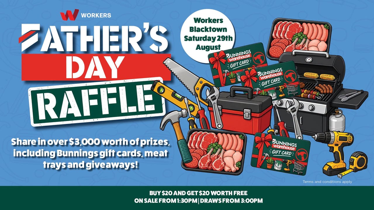 Father's Day Raffle at Workers Blacktown