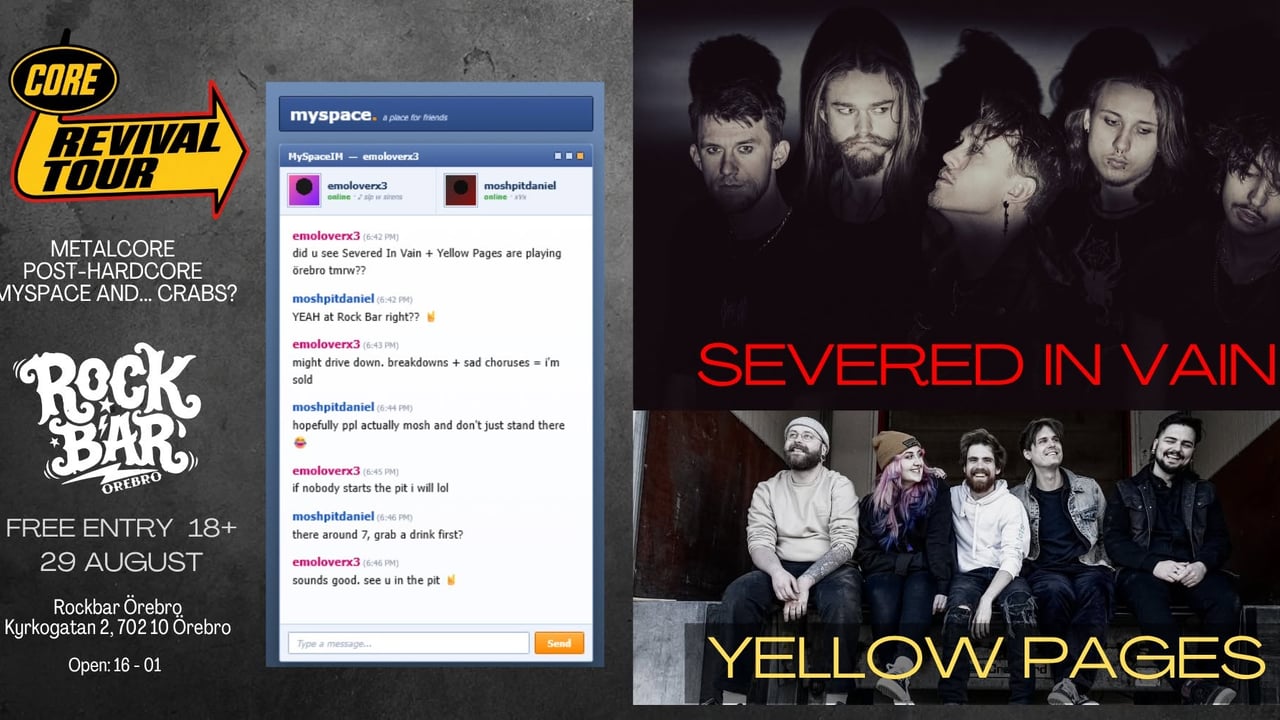 SEVERED IN VAIN + YELLOW PAGES @ Rockbar Örebro