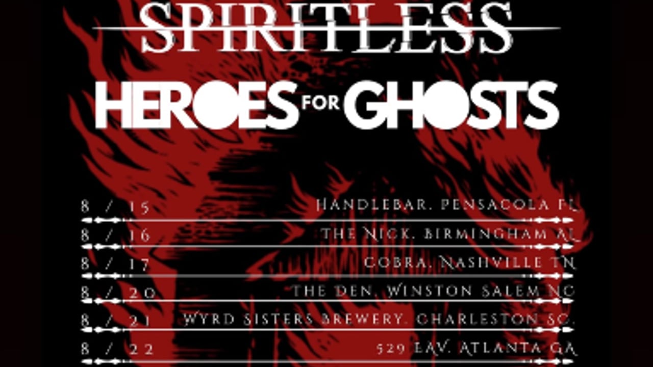 Ashthrone Booking Presents The Hollow Souls Tour: Spiritless & Heroes for Ghost August 16th at The Nick