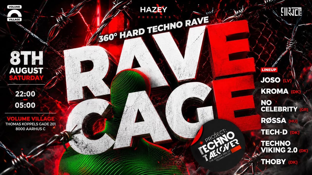 PROJECT: TECHNO TÆKØVER presents: RAVE CAGE #2 - 360º HARD TECHNO RAVE @VOLUME VILLAGE
