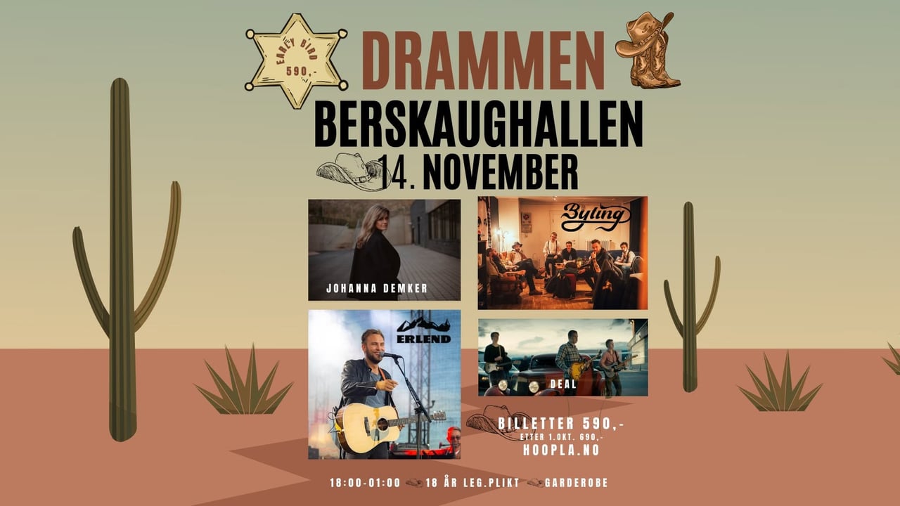 En kveld fylt av Countrymusikk i Berskaughallen, Drammen