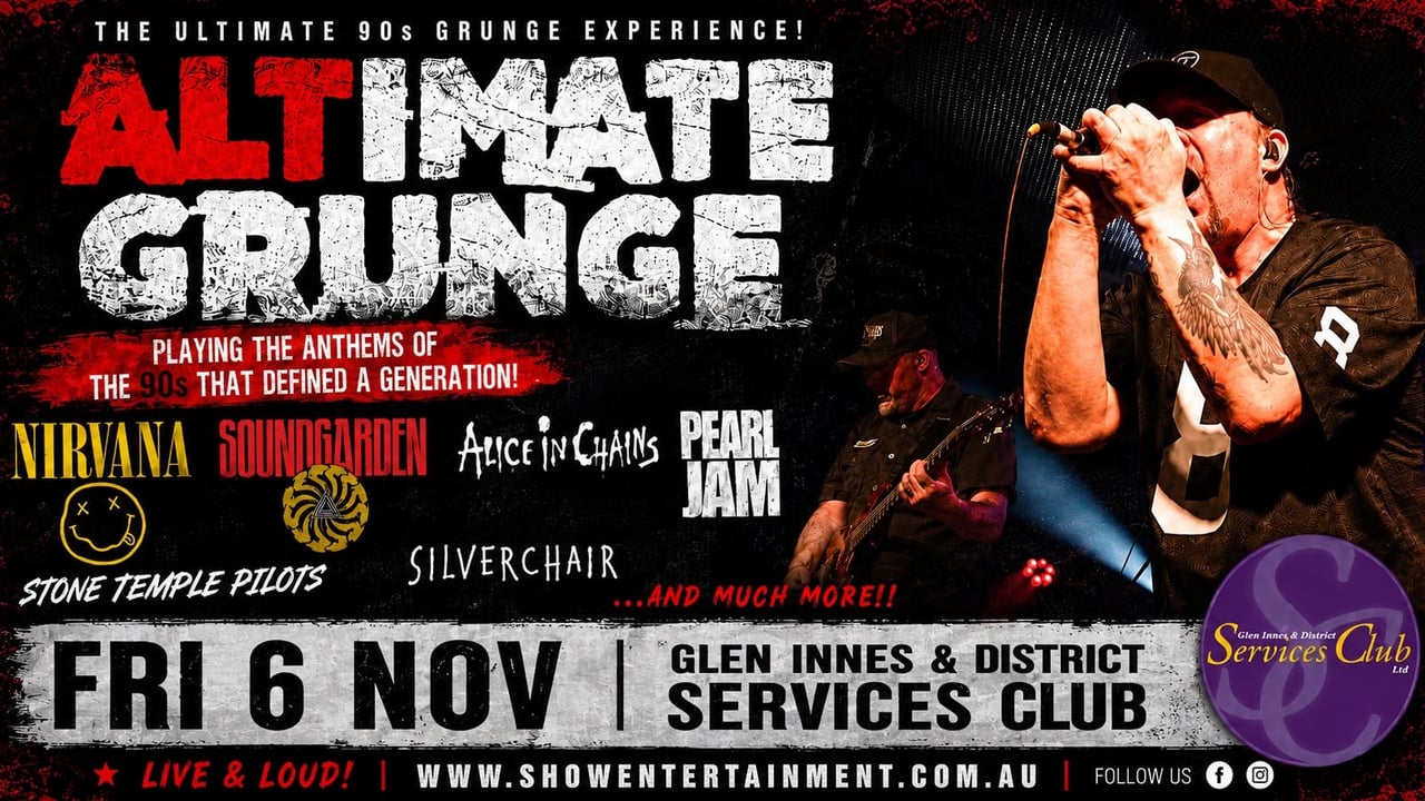 Altimate Grunge | Glen Innes Services Club - TIX ON SALE SOON!