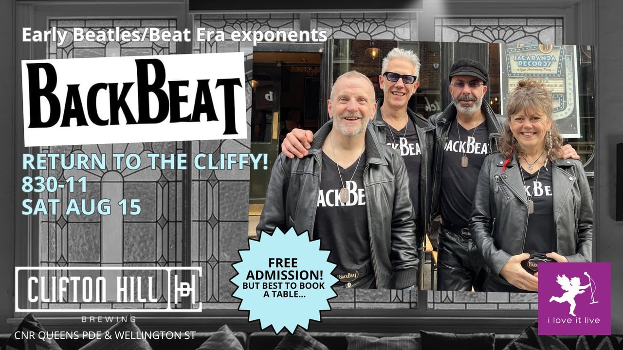 Early Beatles/Beat era exponents BACKBEAT return to the Cliffy!