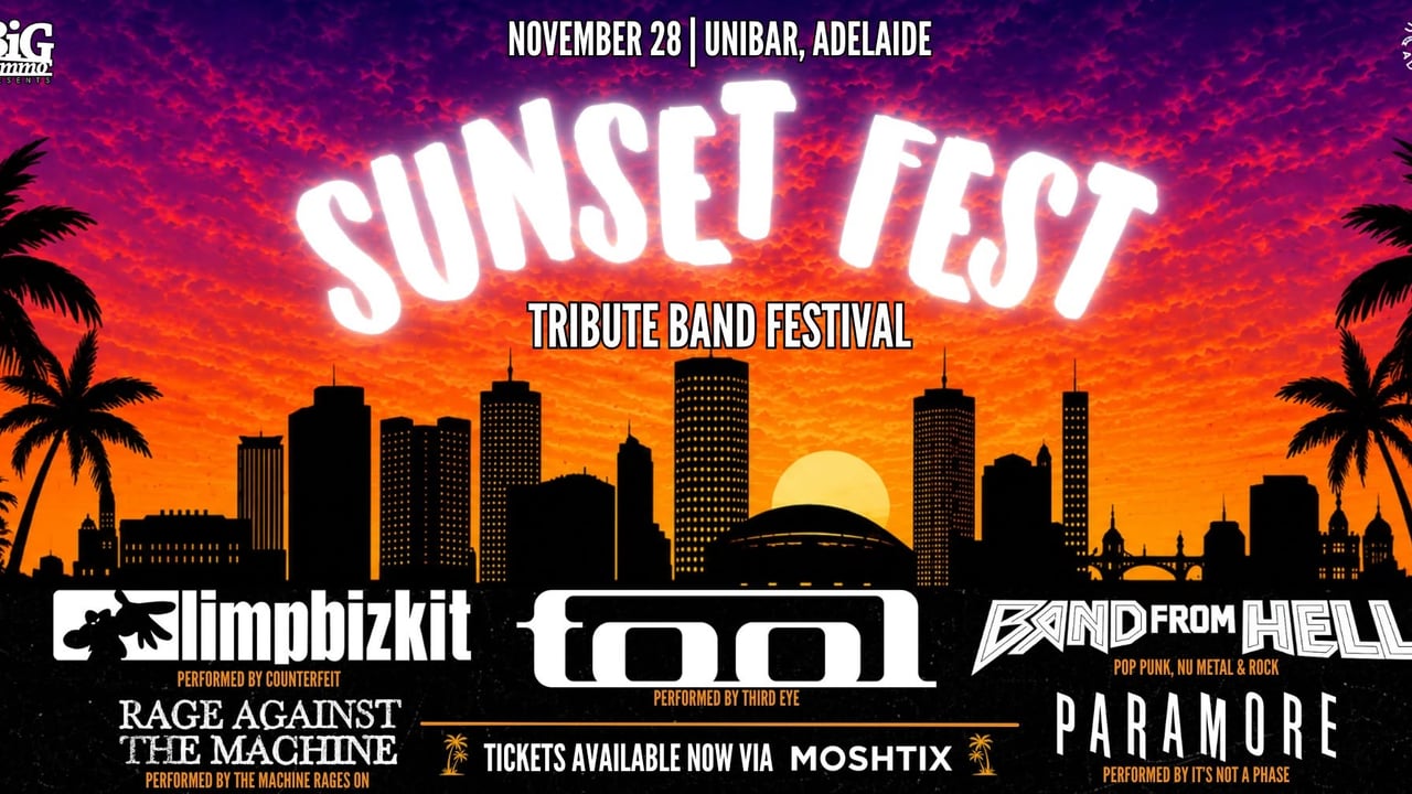 SUNSET FEST ADELAIDE - Tribute Band Festival | UniBar Adelaide 