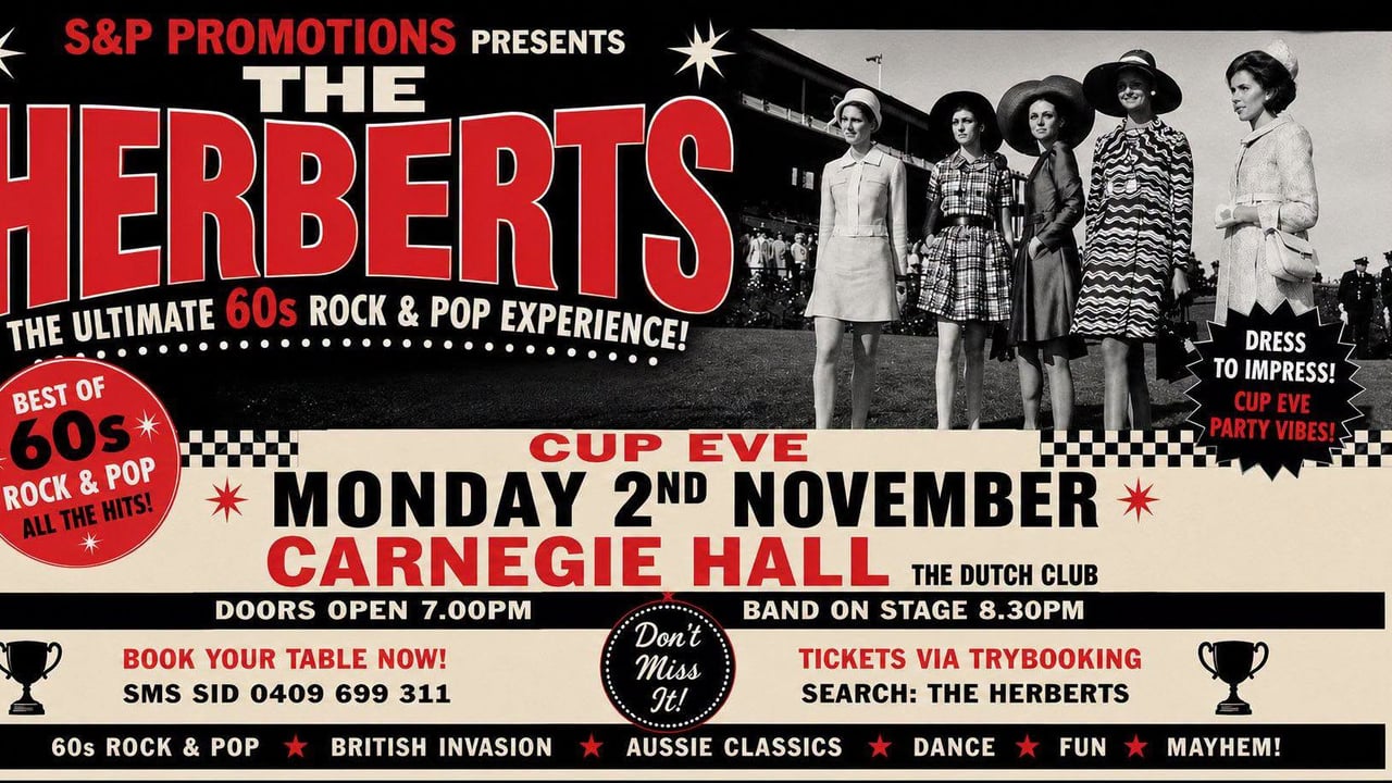 THE HERBERTS 60s SHOW – CUP EVE SPECIAL! 🎶