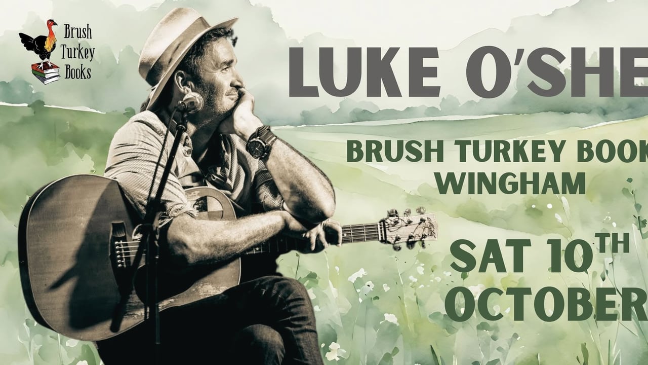 Luke O'Shea live at Brush Turkey Books Wingham
