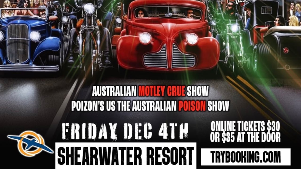 POIZON’US + AUST MOTLEY CRÜE SHOW LIVE SHEARWATER RESORT TAS