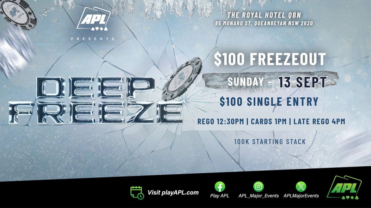 APL Deep Freeze Poker at Royal Hotel Queanbeyan