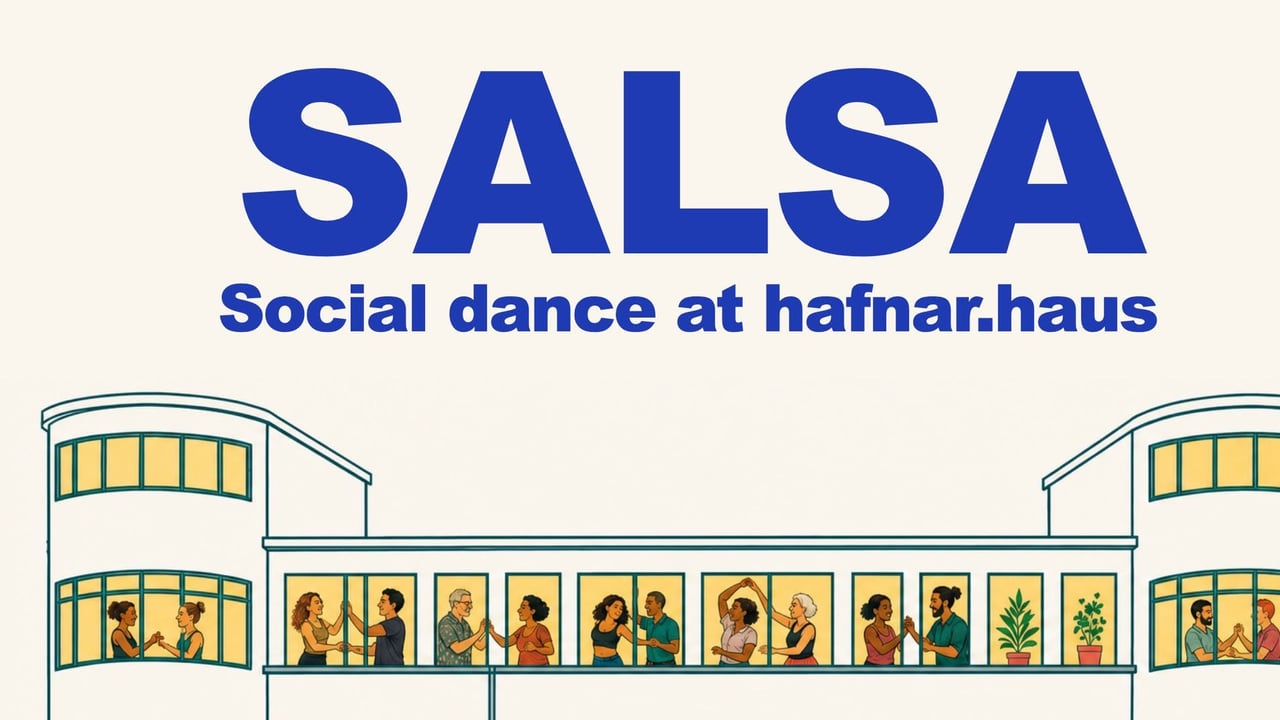Salsa social dance at Hafnar Haus