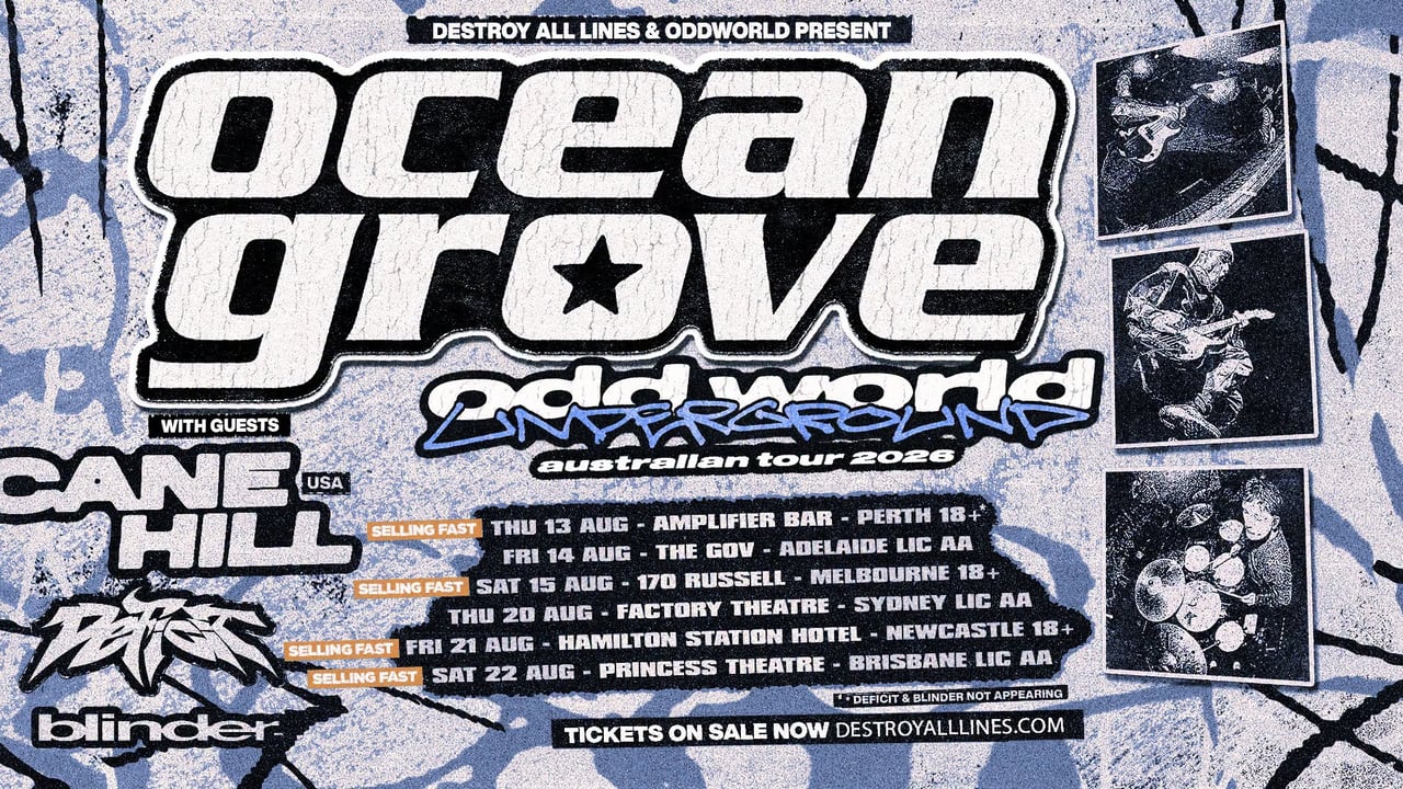 Ocean Grove 'Oddworld Underground' Tour w/ Cane Hill - Brisbane Lic AA 