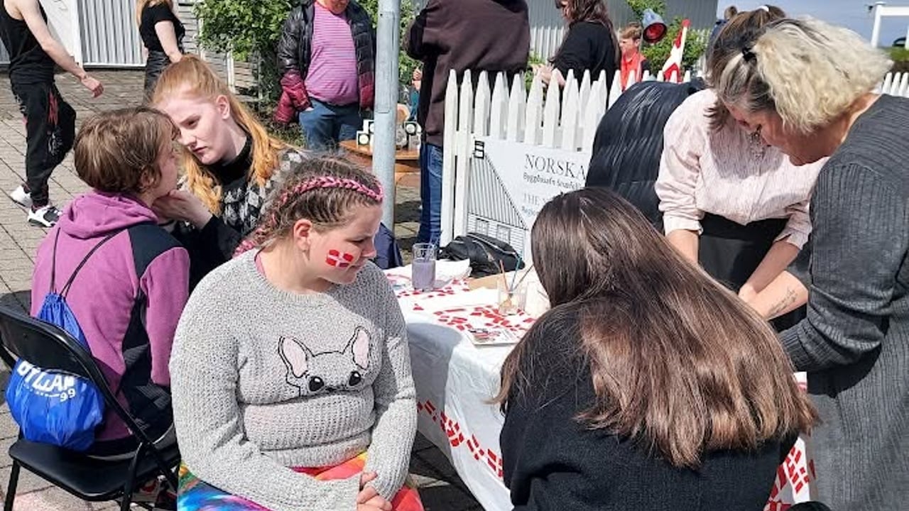 Sápukúlufjör og andlitsmálning