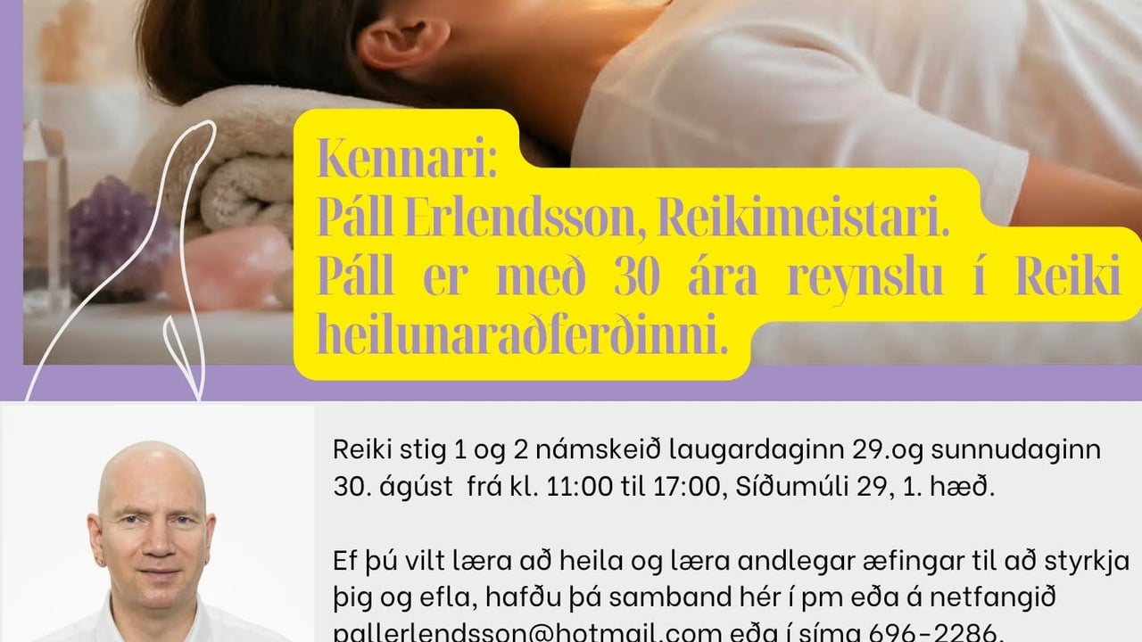 Reikinámskeið 1 og 2