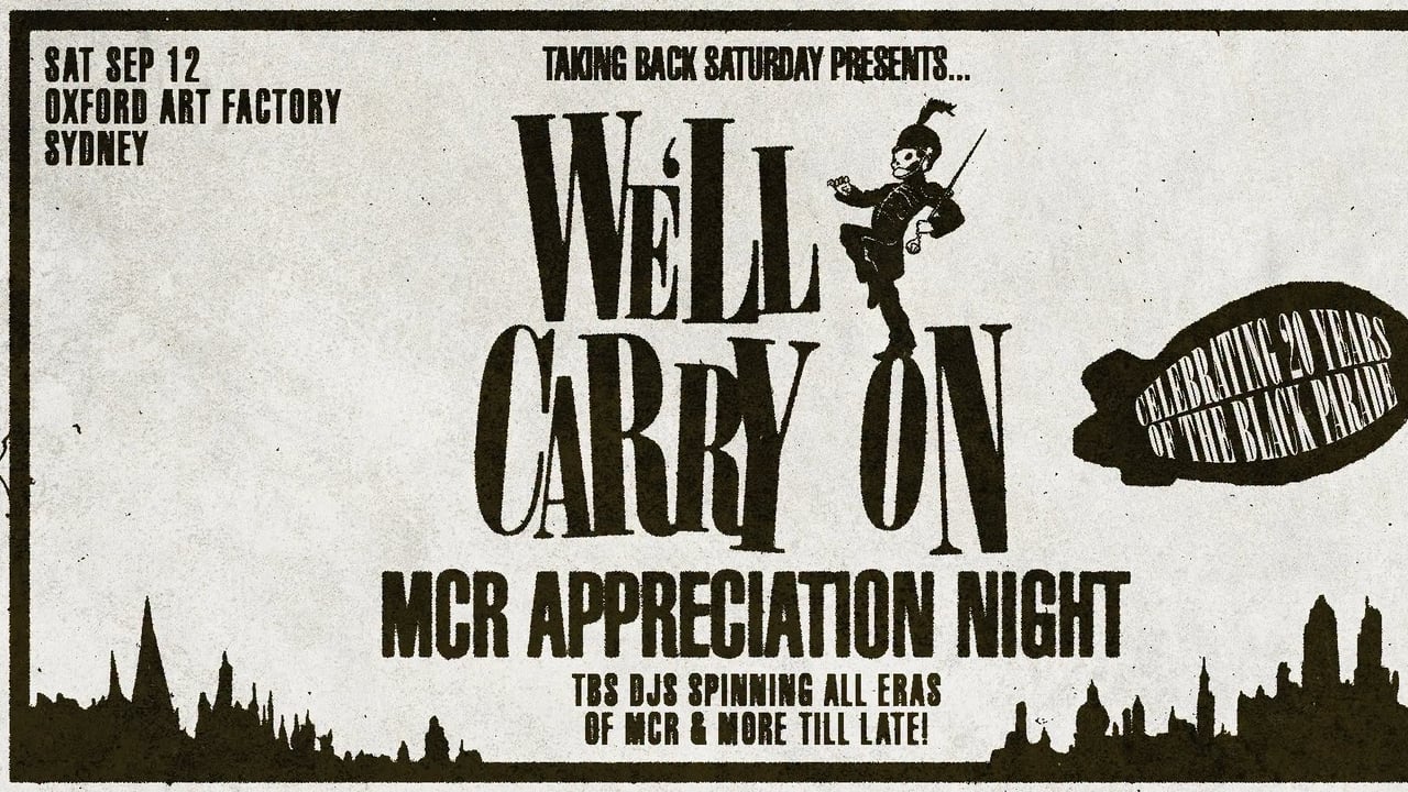 We’ll Carry On: MCR Appreciation Night - Sydney