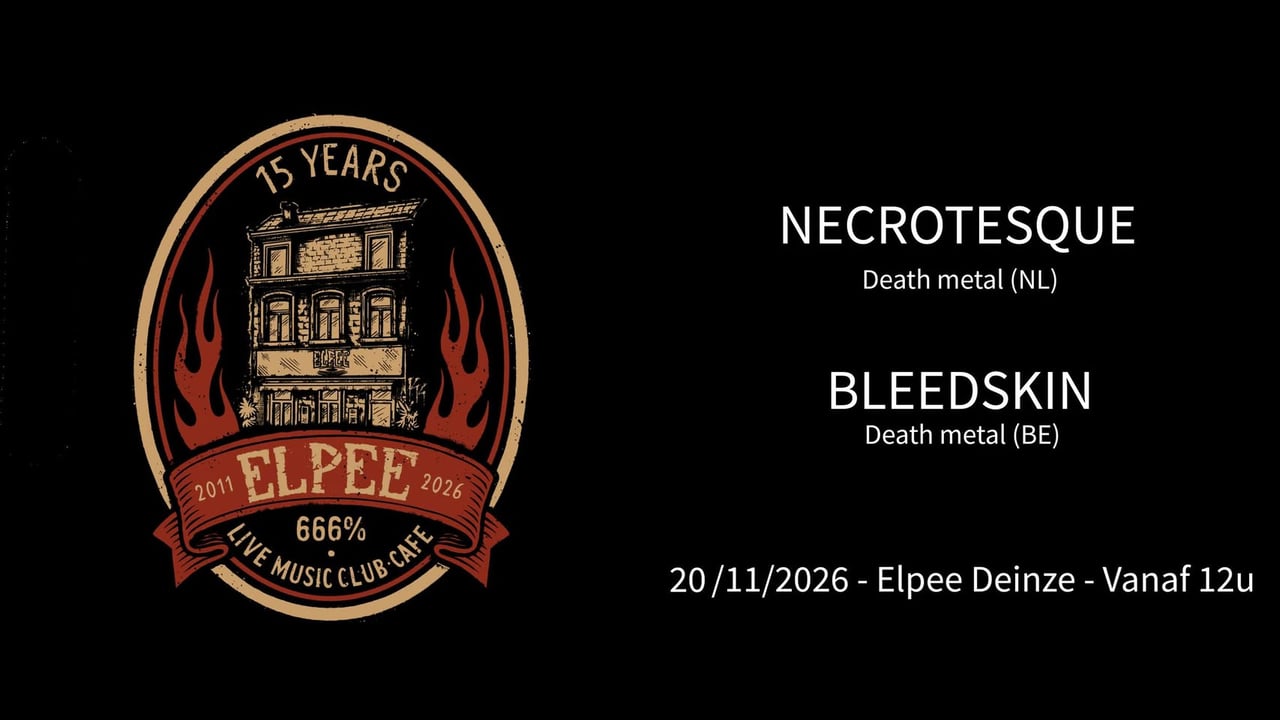 Necrotesque (NL) + BleedSkin (BE) at Elpee