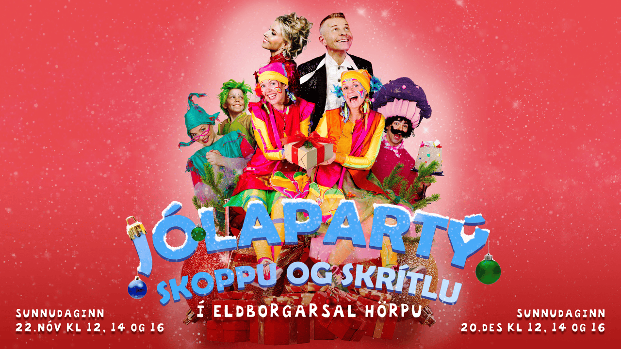 Jólapartý Skoppu og Skrítlu í Hörpu
