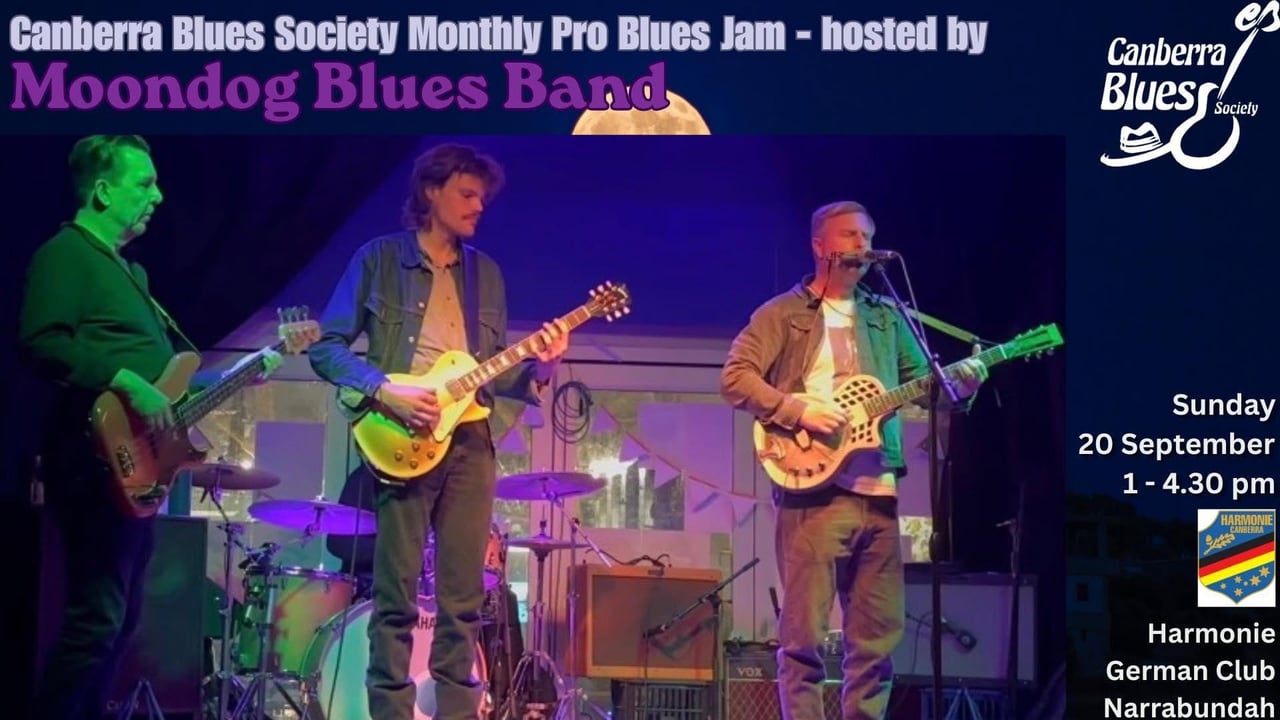 Moondog Blues Band hosts the SEPTEMBER Pro Blues Jam