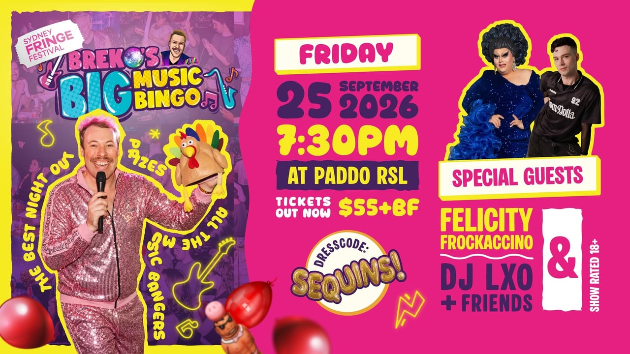 Breko's BIG Music Bingo! Sydney Fringe Festival 2026