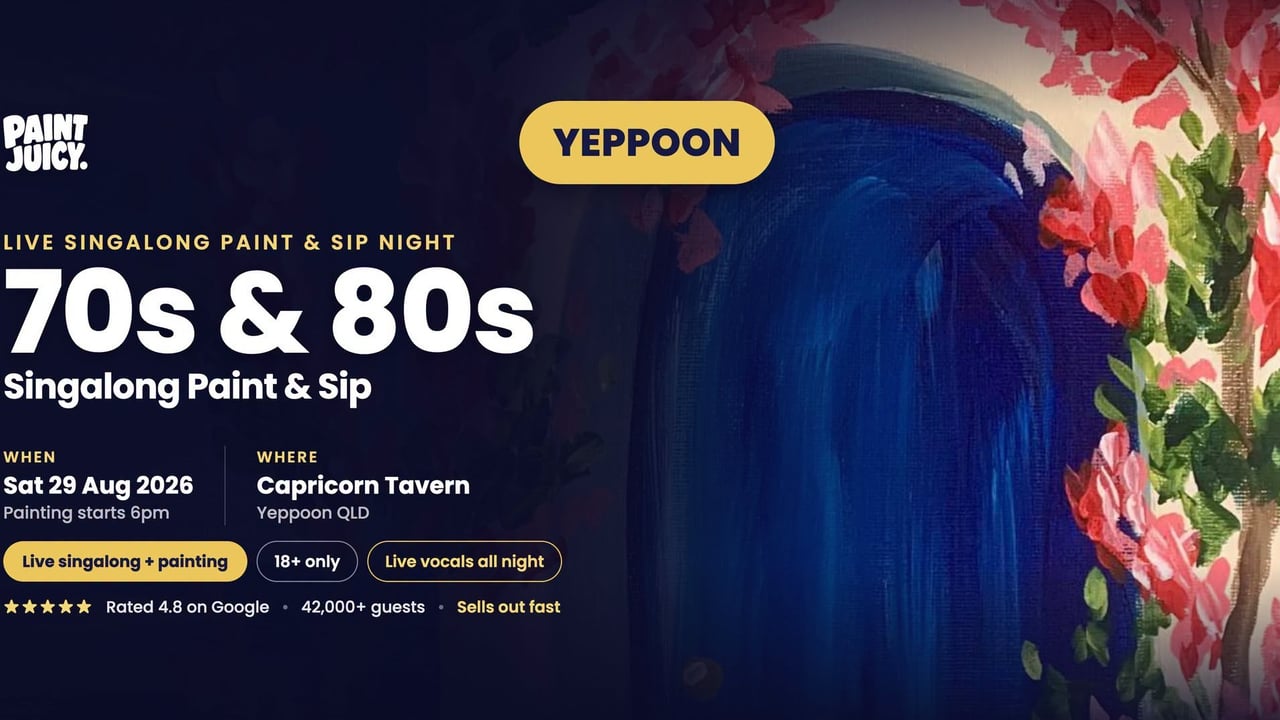 70s & 80s PAINT AND SIP YEPPOON x PAINT JUICY