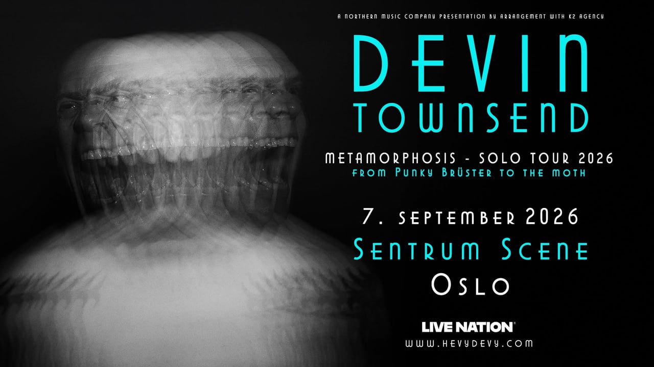 Devin Townsend: Metamorphosis – Solo Tour – FÅ BILLETTER / Sentrum Scene / Pres. av Live Nation