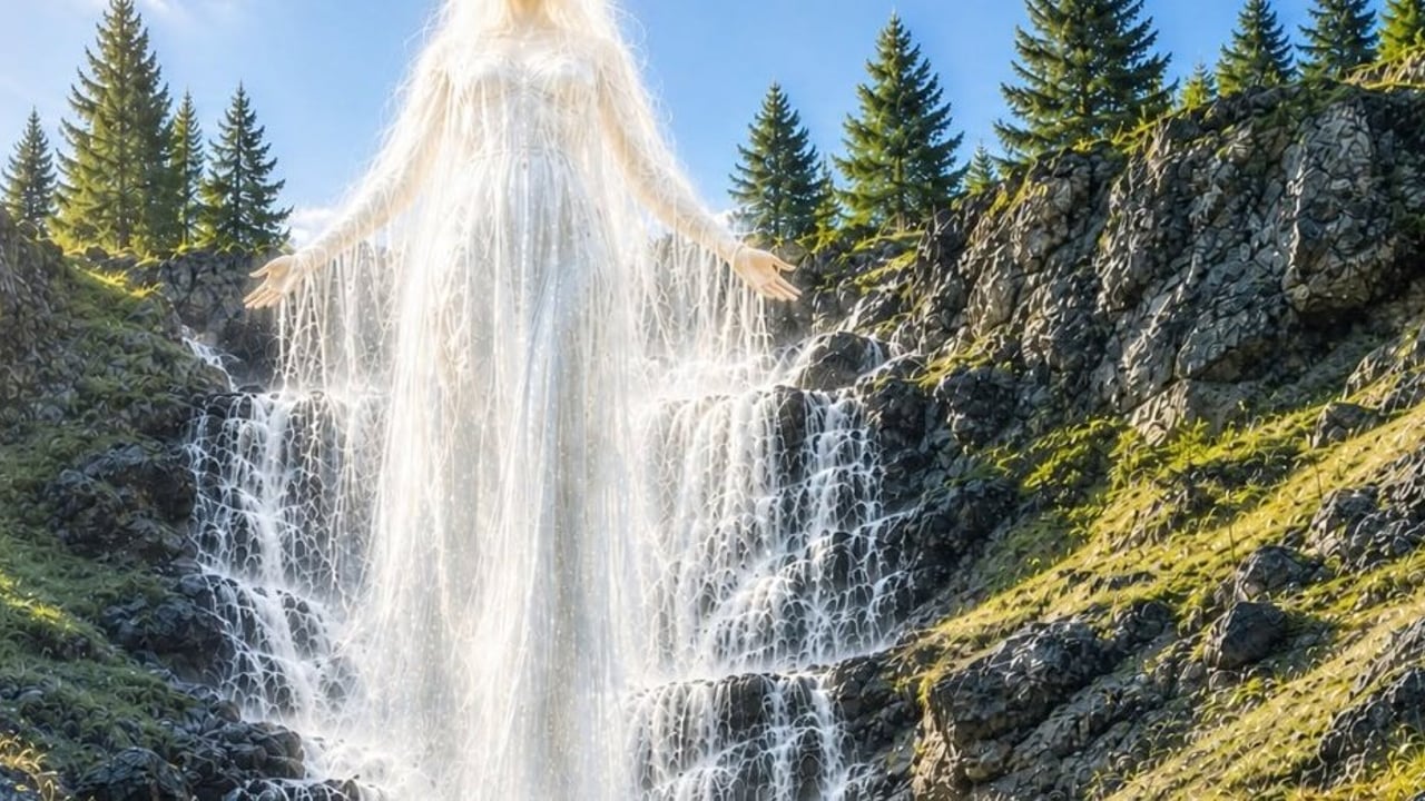 Transheilunarstund við Brunnárfoss með Gaiu, ljós- og jarðarverum