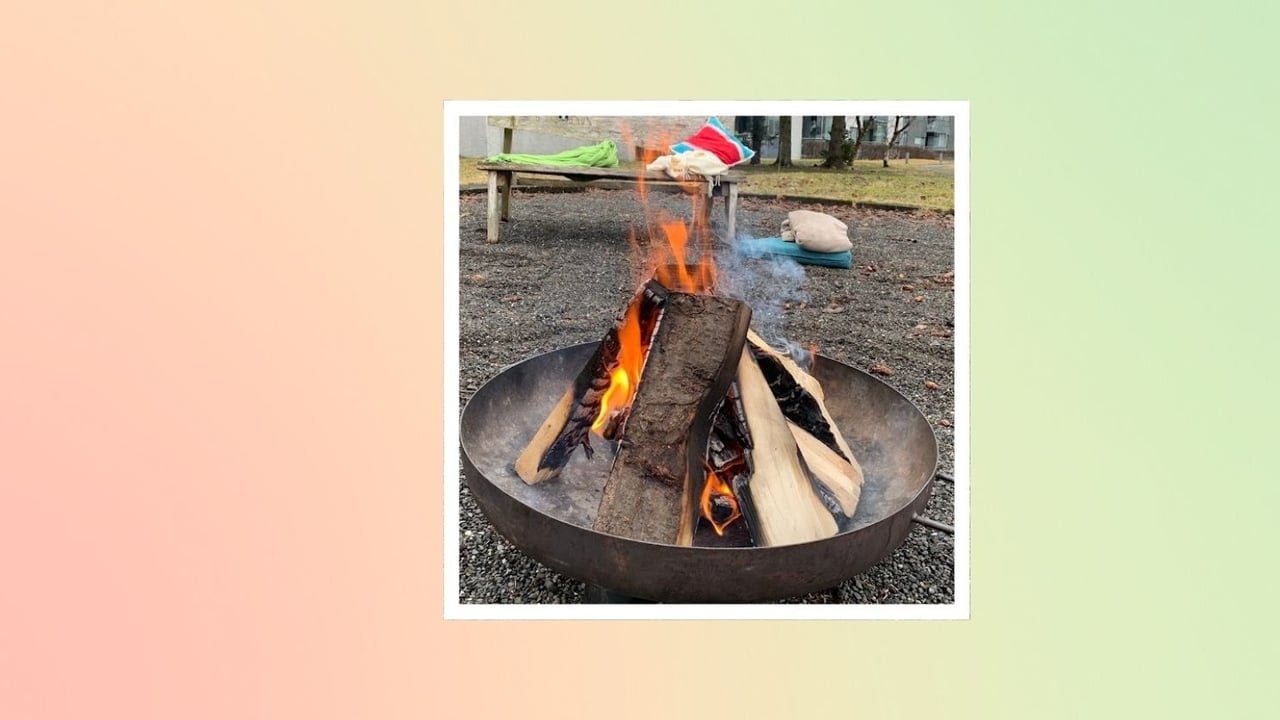 Whittle wood around the campfire