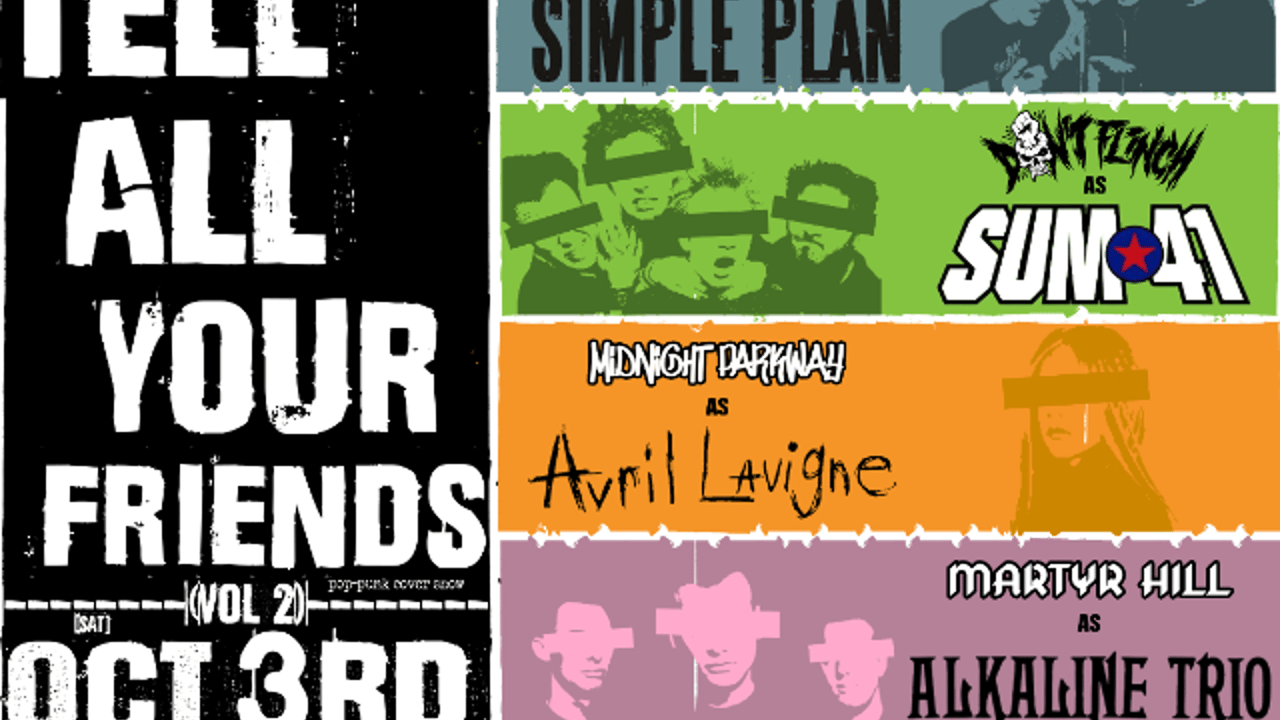 TELL ALL YOUR FRIENDS VOL 2: Pop Punk Cover Night