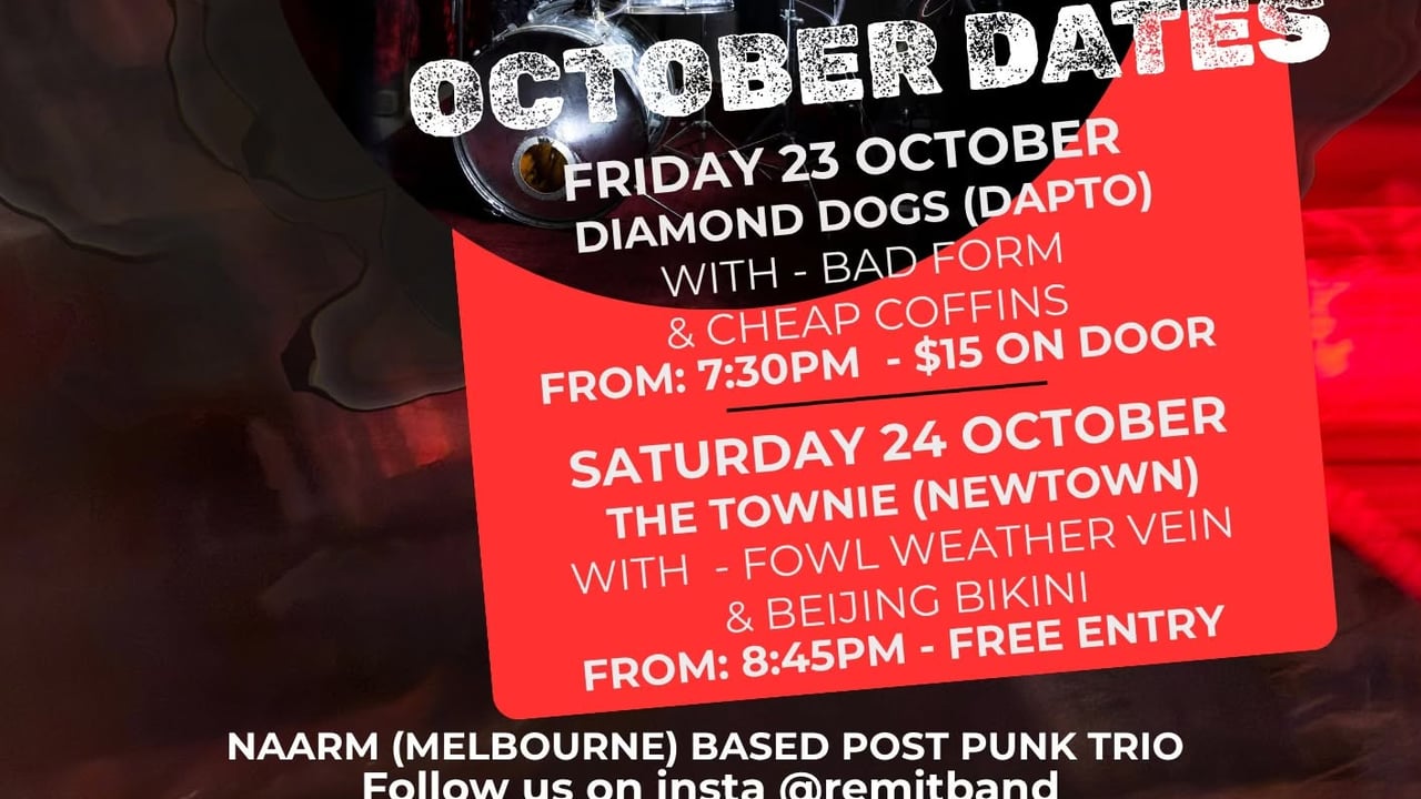 Remit (mini-tour) with Fowl Weather Vein and Beijing Bikini at the Townie (Newtown)