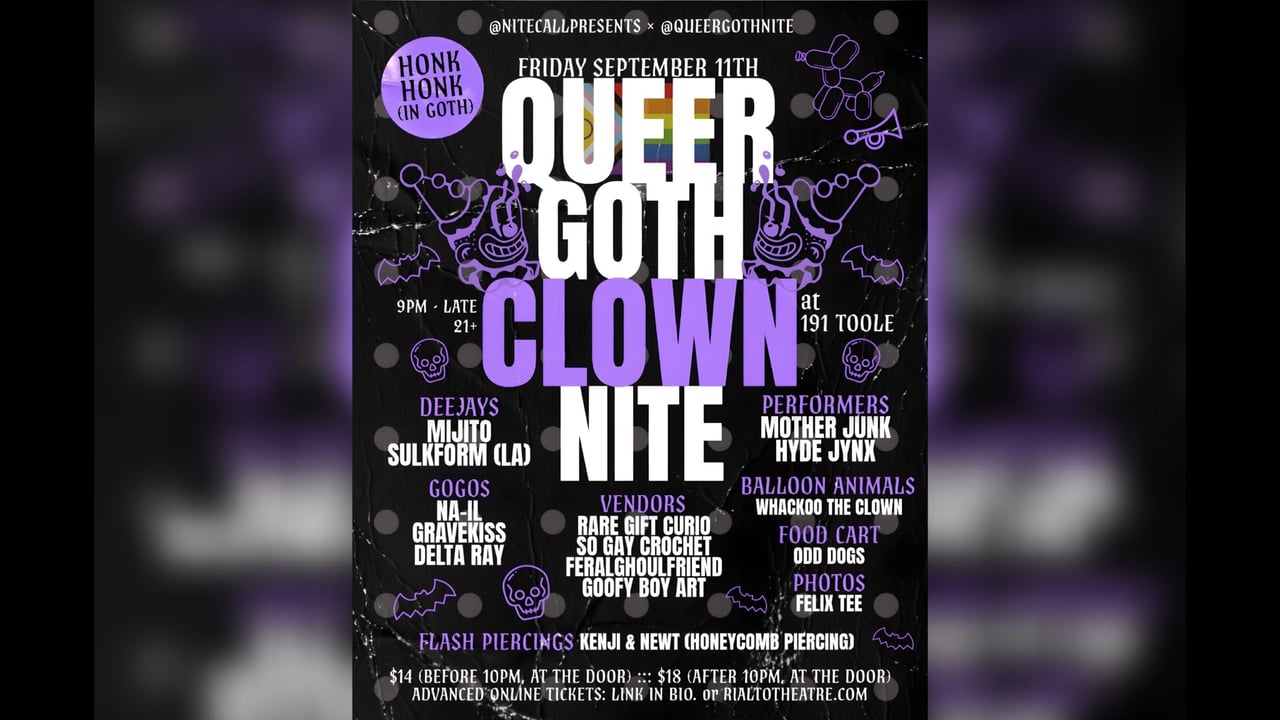 Queer Goth 'Clown' Nite @ 191 Toole