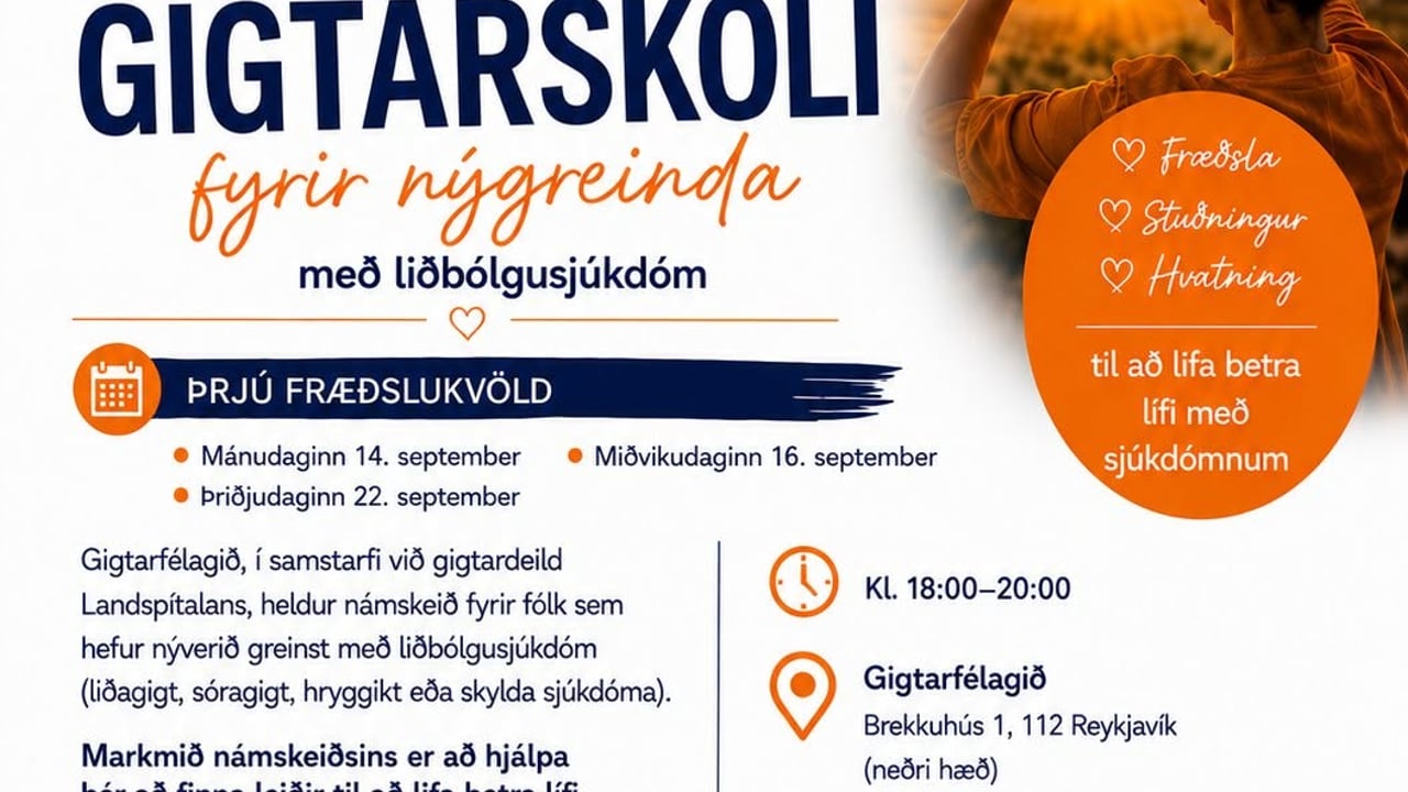 Gigtarskóli fyrir nýgreinda með liðbólgusjúkdóm