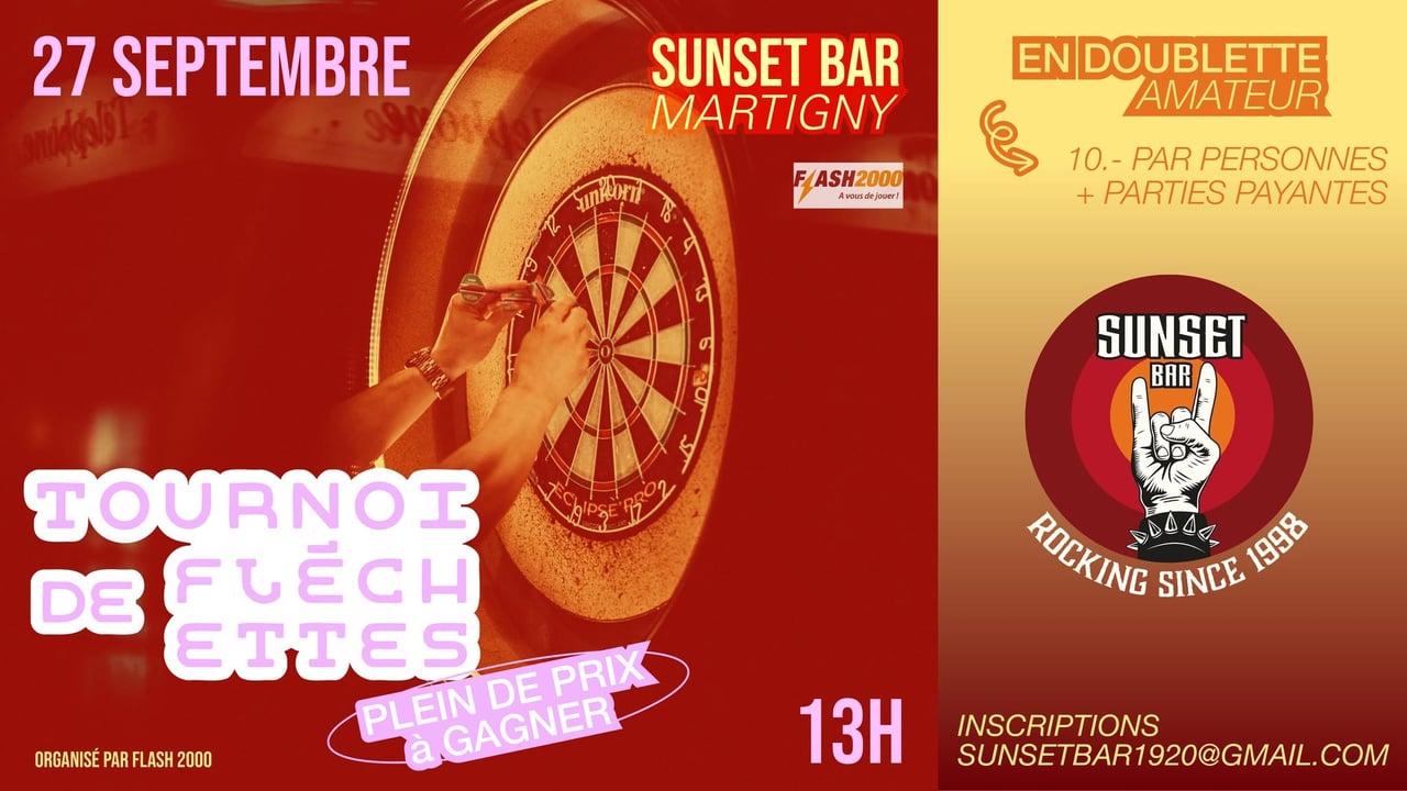 Tournoi de flechettes @Sunset bar