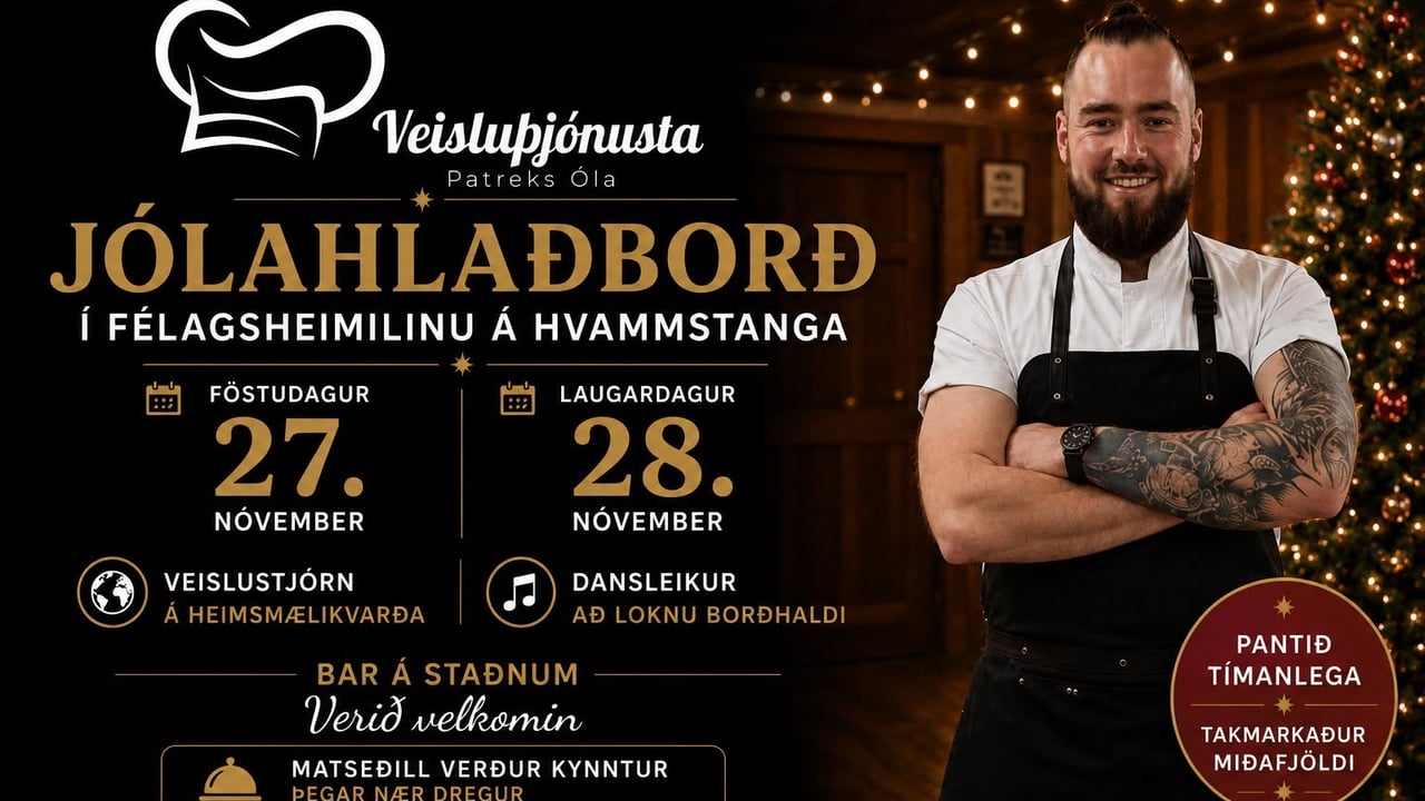 Jólahlaðborð í félagsheimilinu á Hvammstanga