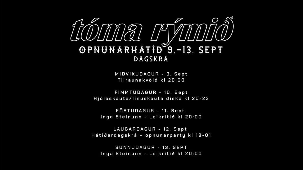 Opnunarhátíð Tóma rýmisins - Inga Steinunn - Leikritið
