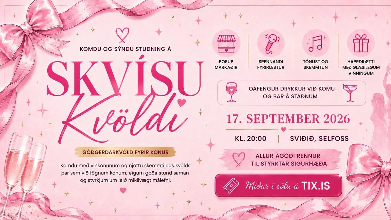 ✨ SKVÍSUKVÖLD – góðgerðarkvöld fyrir konur ✨