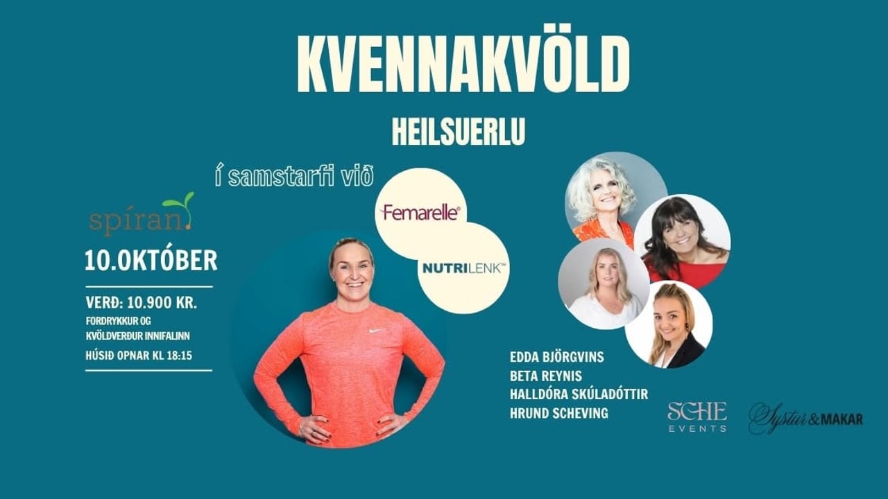 Kvennakvöld HeilsuErlu- fræðsla, skemmtun og góður matur