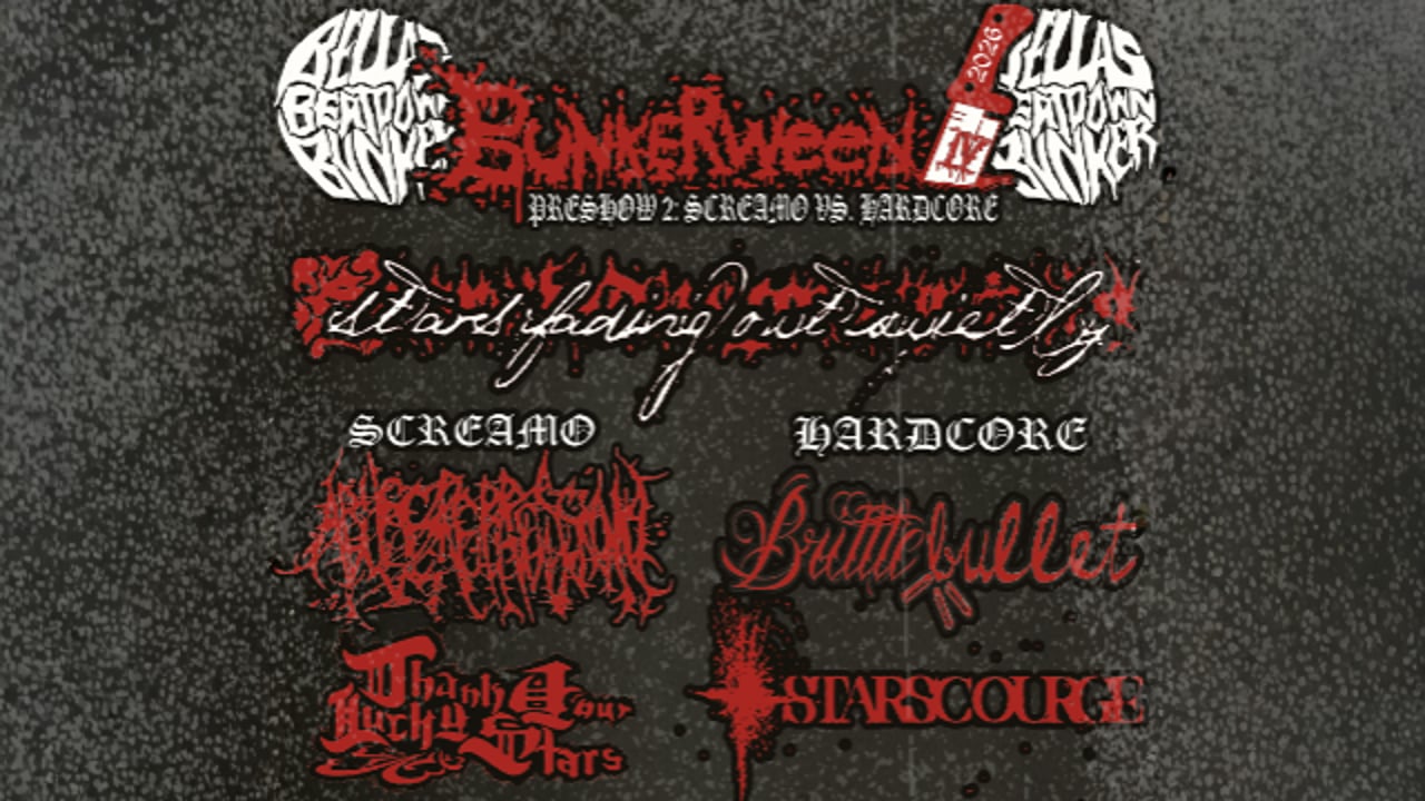Bunkerween 2026 Pre Show 2: Screamo Vs. Hardcore