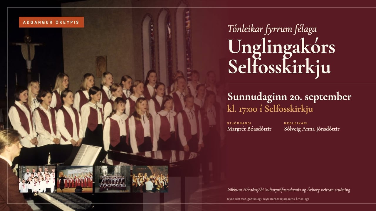 Tónleikar fyrrum félaga Unglingakórs Selfosskirkju